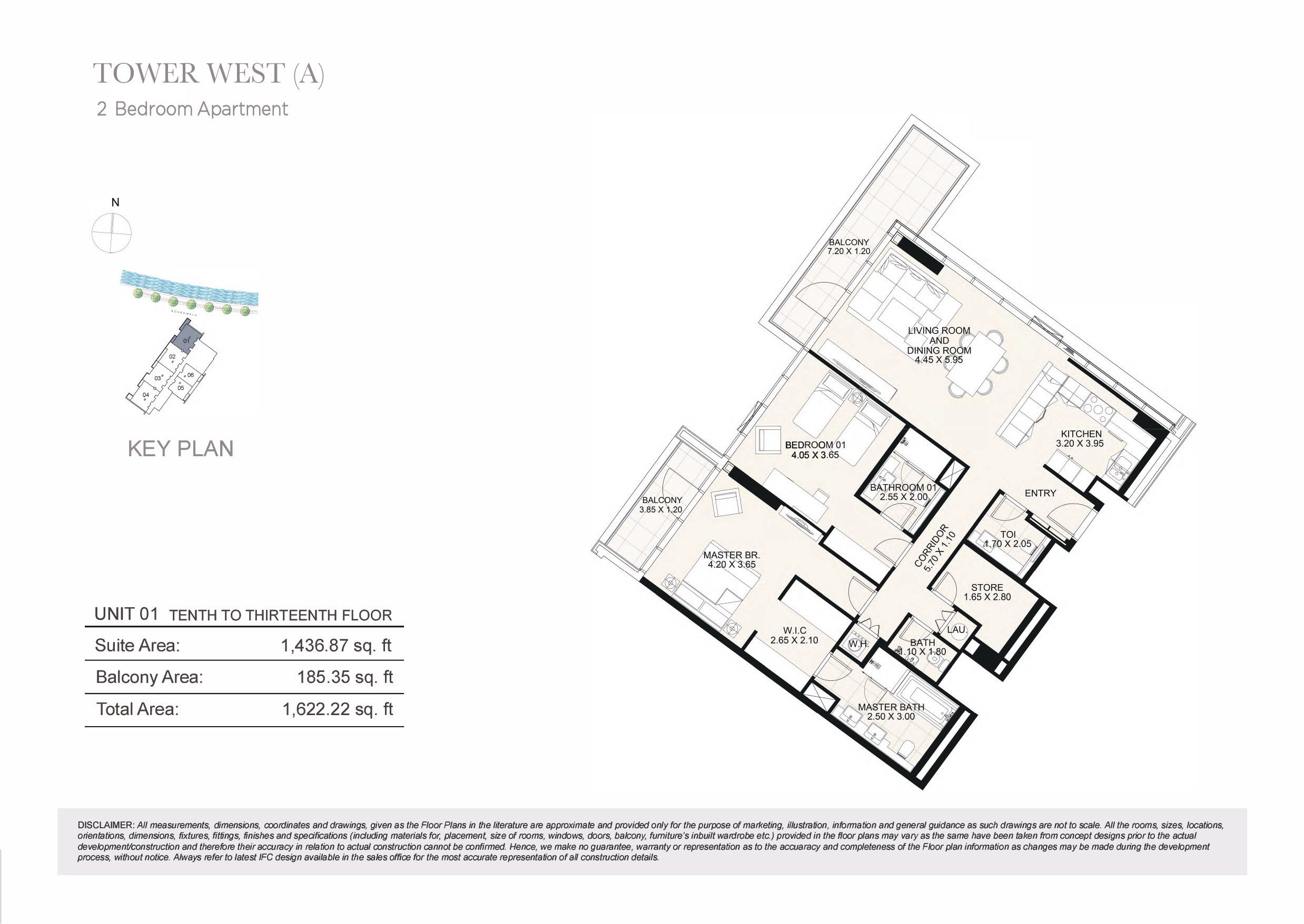 Appartements de luxe dans la Résidence Canal Front (WEST-1301-DEUX_CHAMBRES) à vendre
