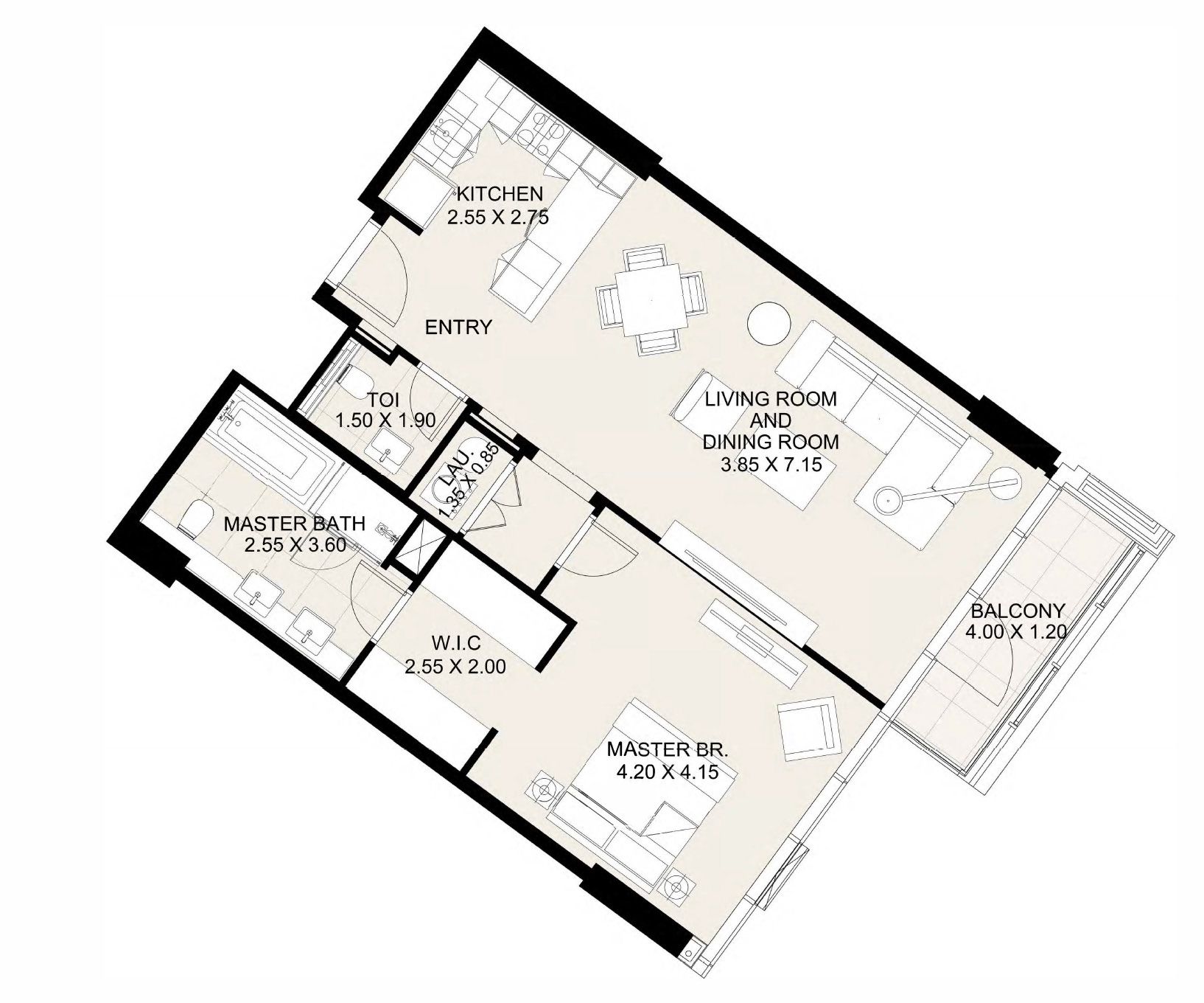 Appartements de luxe dans la résidence Canal Front (WEST-706-UNE_CHAMBRE) à vendre