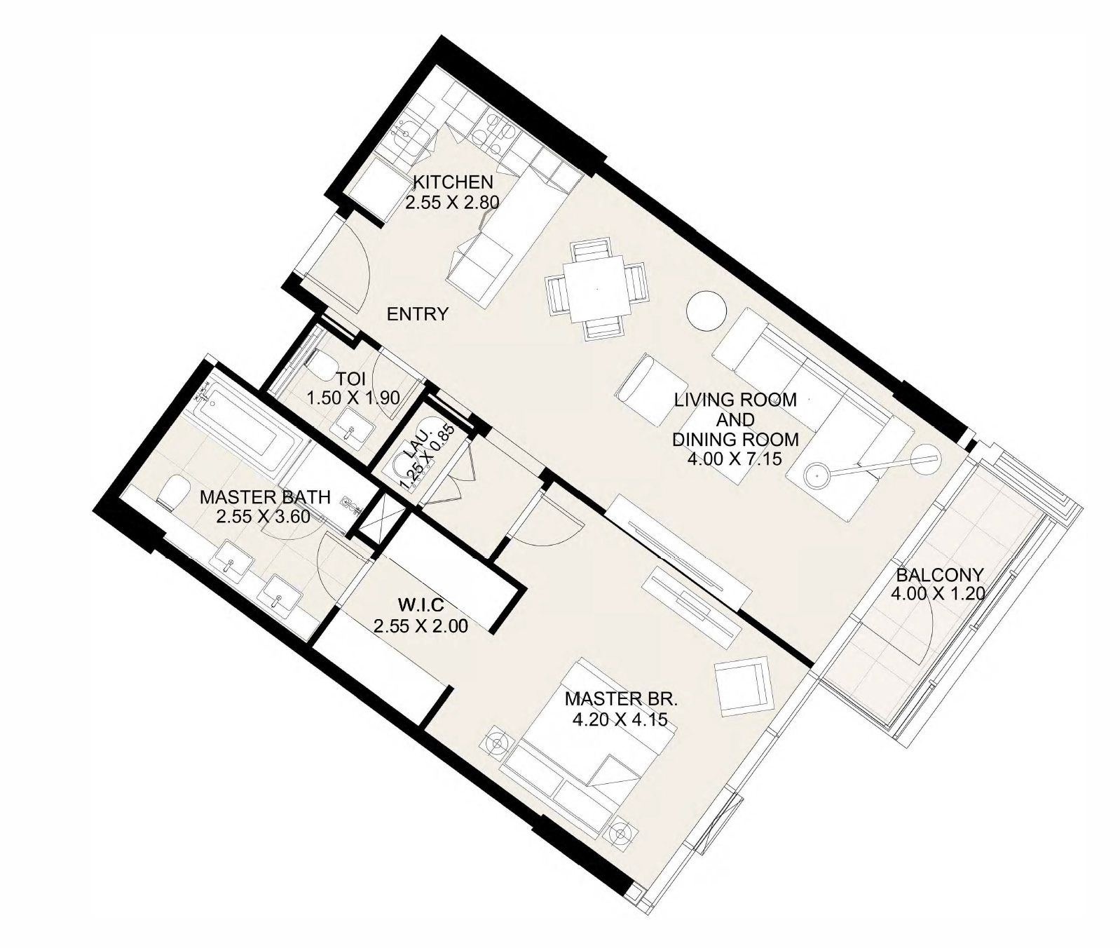 Appartements de luxe dans la résidence Canal Front (WEST-806-ONE_BEDROOM) à vendre
