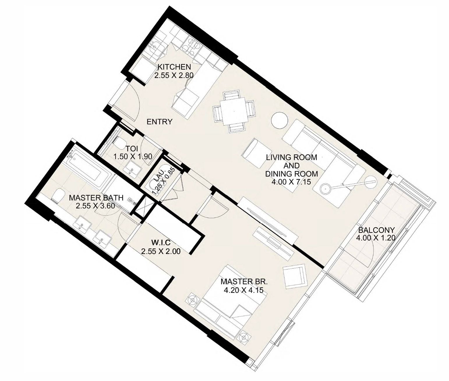 Appartements de luxe dans la résidence Canal Front (WEST-906-UNE_CHAMBRE) à vendre