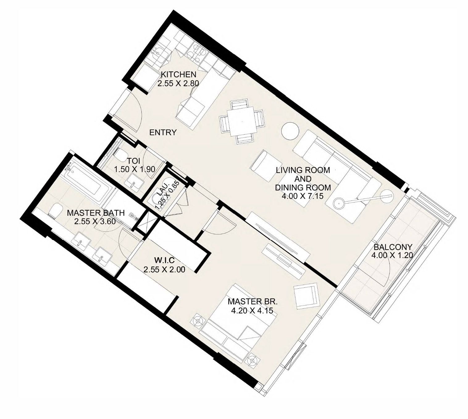 Appartements de luxe dans la résidence Canal Front (WEST-1006-UNE_CHAMBRE) à vendre