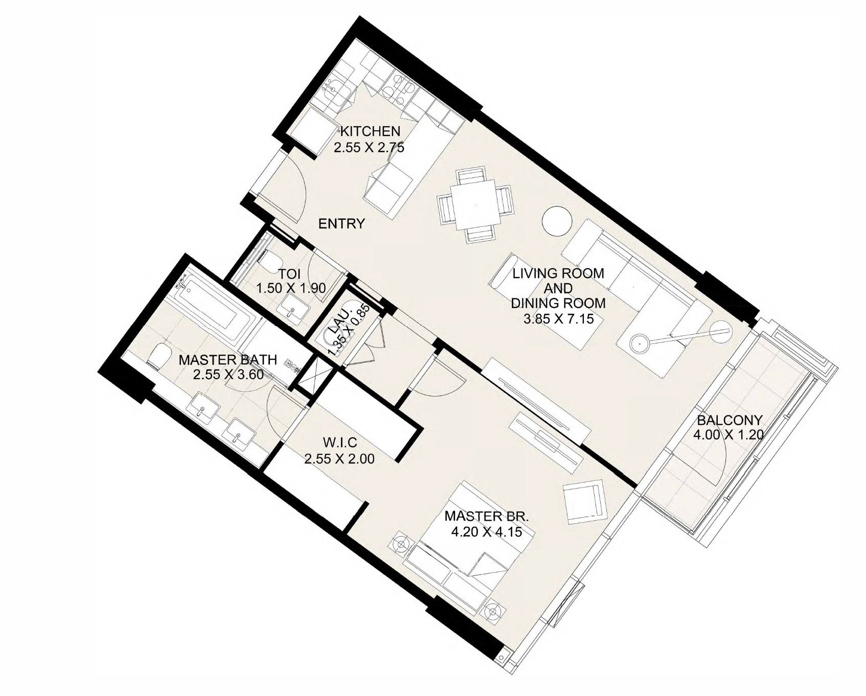 Appartements de luxe dans la résidence Canal Front(WEST-506-UNE_CHAMBRE) à vendre