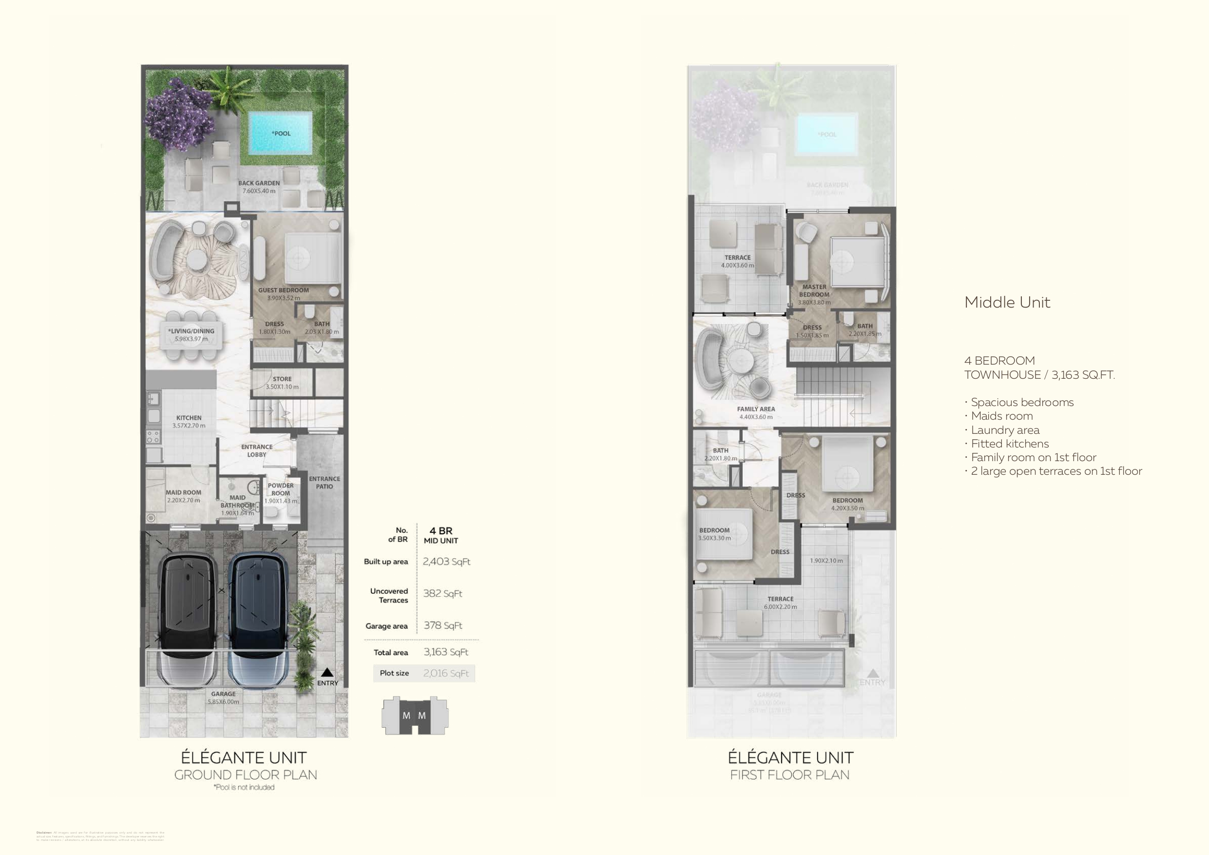TOWNHOUSES WITH 4 BEDROOMS in Eliee Saab vie at the fields neighberhood(Middle_Unit)