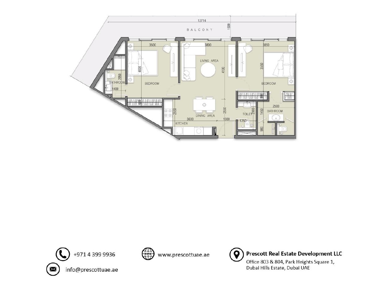 Appartement de luxe avec deux chambres à SERENE GARDENS (Unité 910, Type 4)